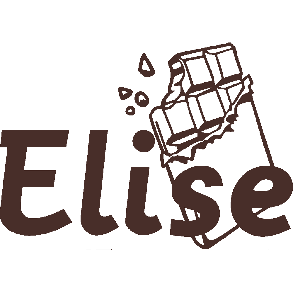 Muur sticker: aanpassing van Elise Chocolat