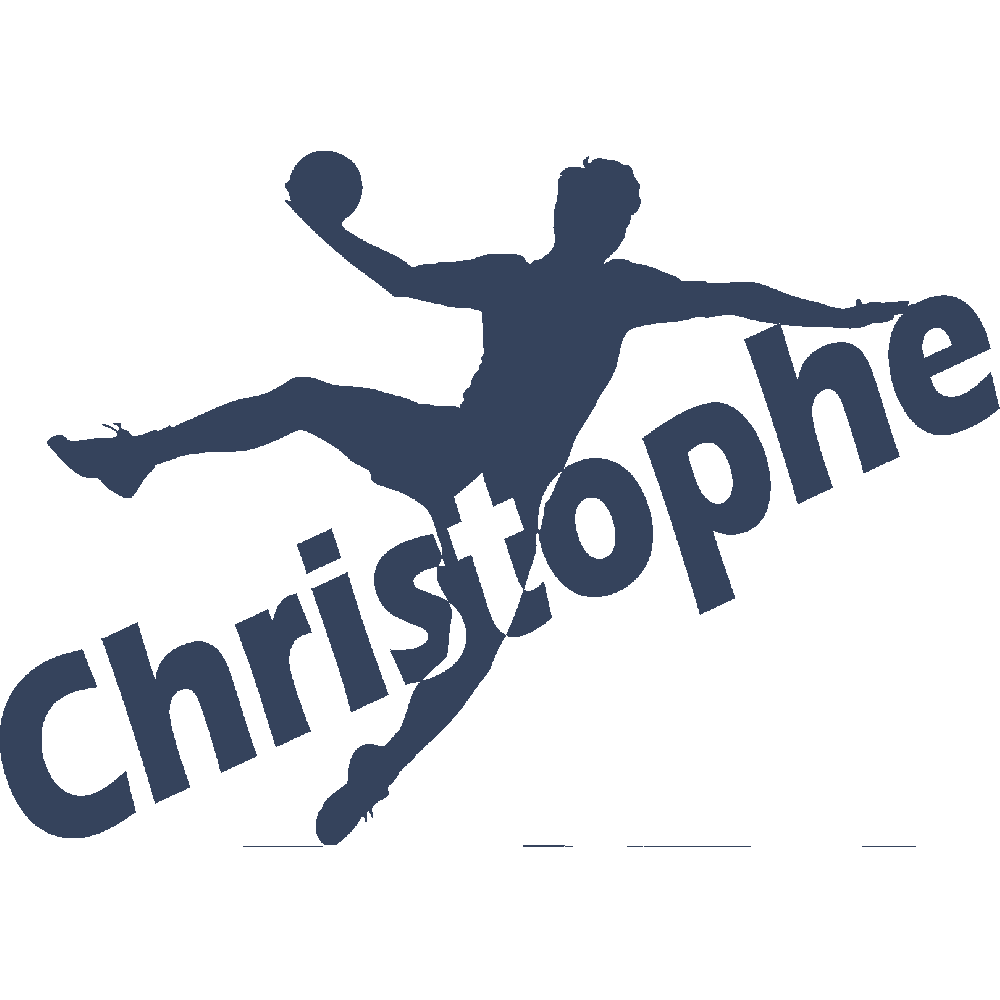 Sticker mural: personnalisation de Christophe Handball