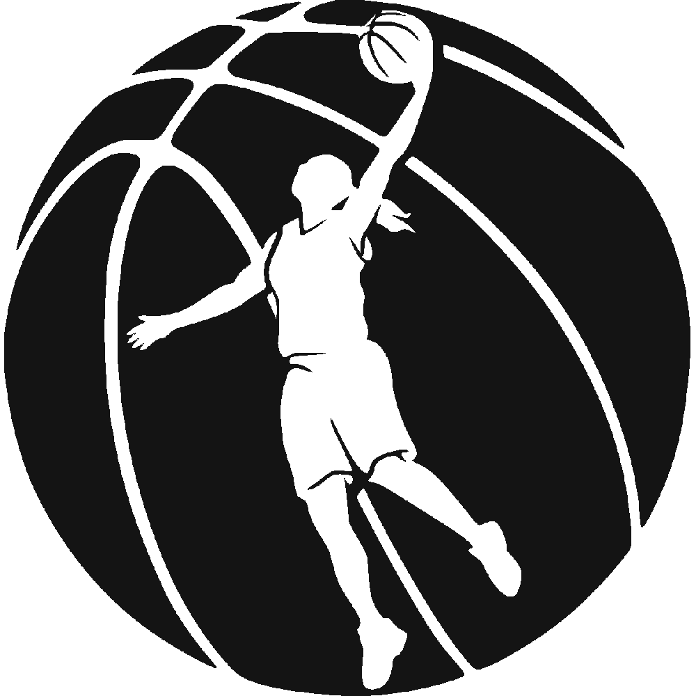 Sticker mural: personnalisation de Basket Ball - Girl