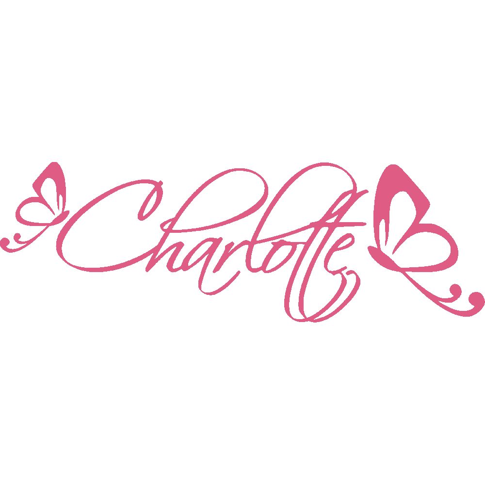 Sticker mural: personnalisation de Charlotte Papillons
