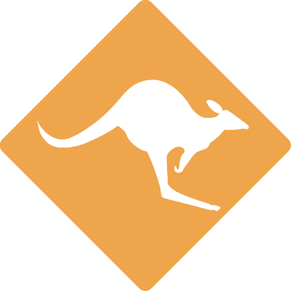 Muur sticker: aanpassing van kangourou