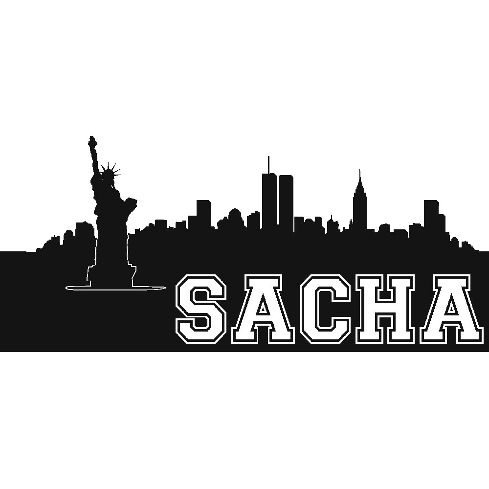 Wall sticker: customization of Sacha New York
