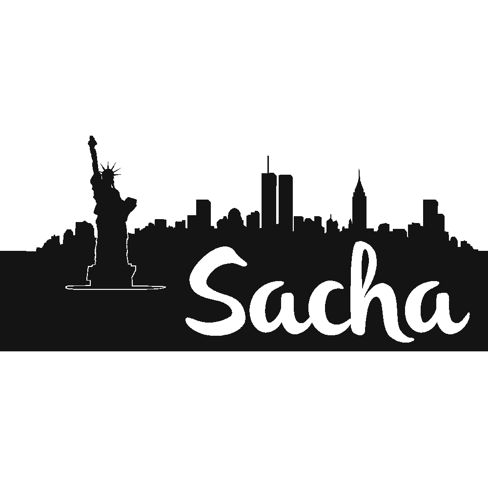 Muur sticker: aanpassing van Sacha New York Brush