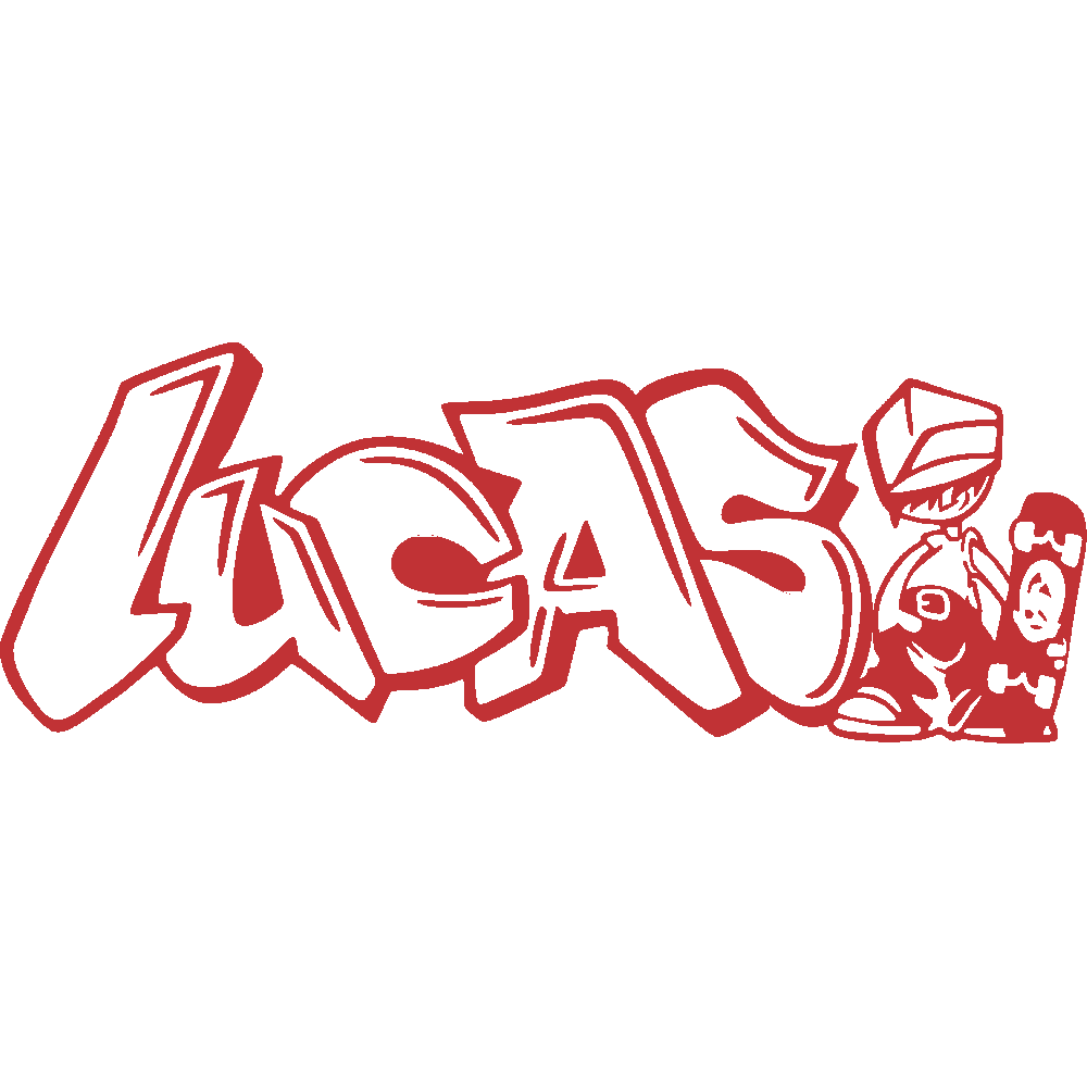 Wall sticker: customization of Lucas Graffiti Skater