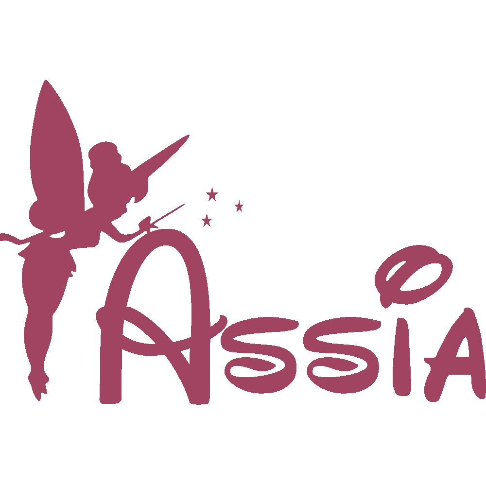 Muur sticker: aanpassing van Assia Disney Clochette