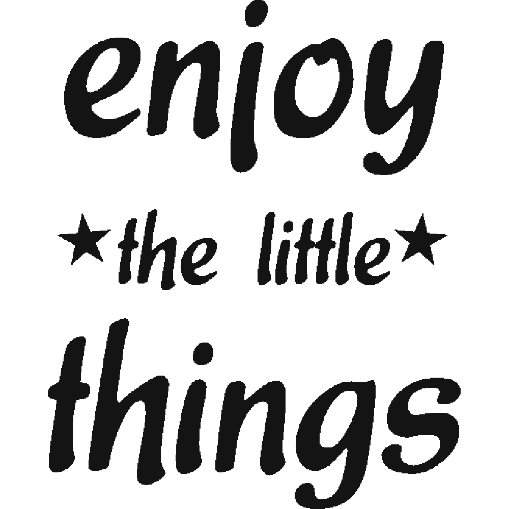 Muur sticker: aanpassing van Enjoy the little things
