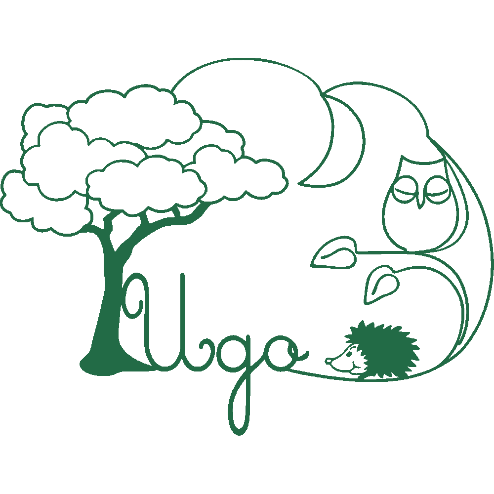 Sticker mural: personnalisation de Ugo nature