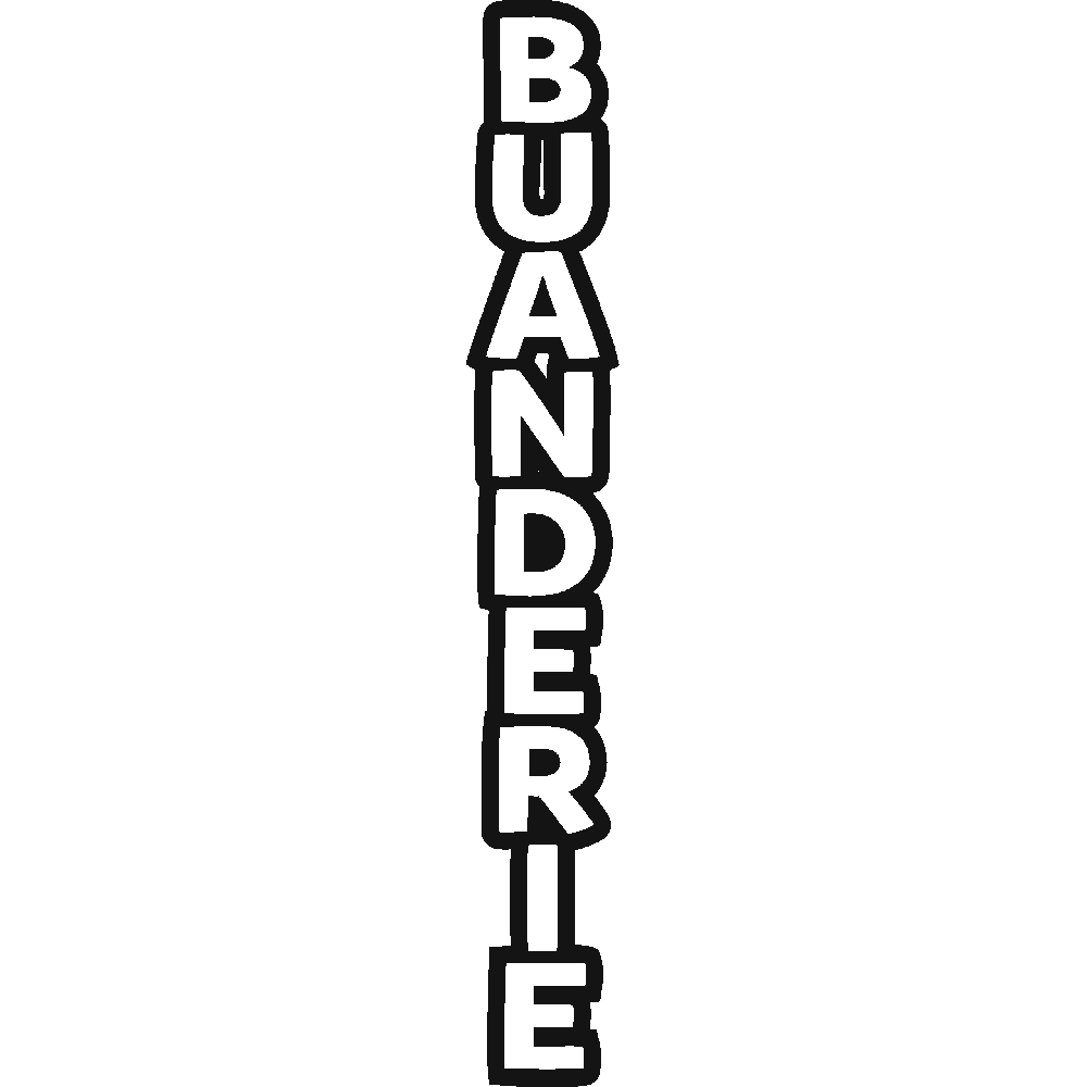 Sticker mural: personnalisation de Buanderie - Vertical