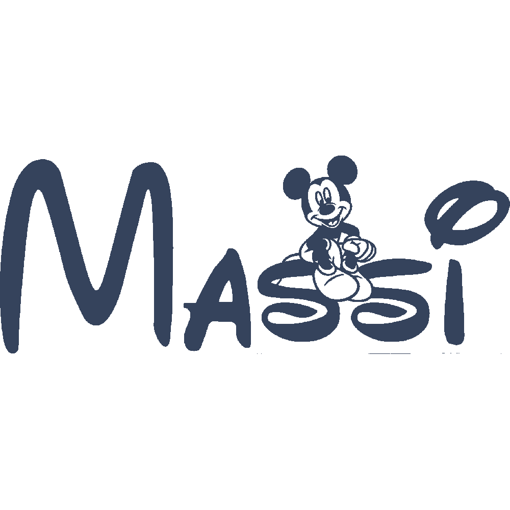 Sticker mural: personnalisation de Massi Mickey