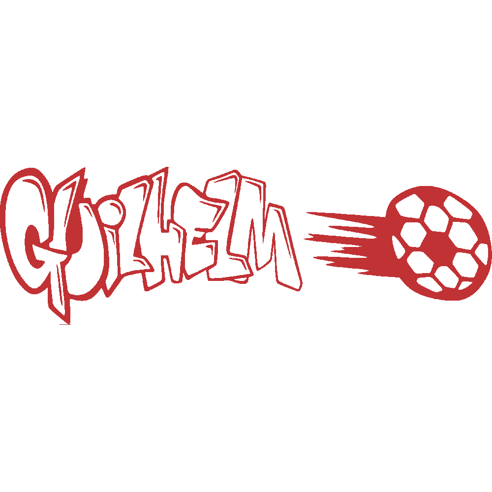 Muur sticker: aanpassing van Guilhelm Graffiti Football