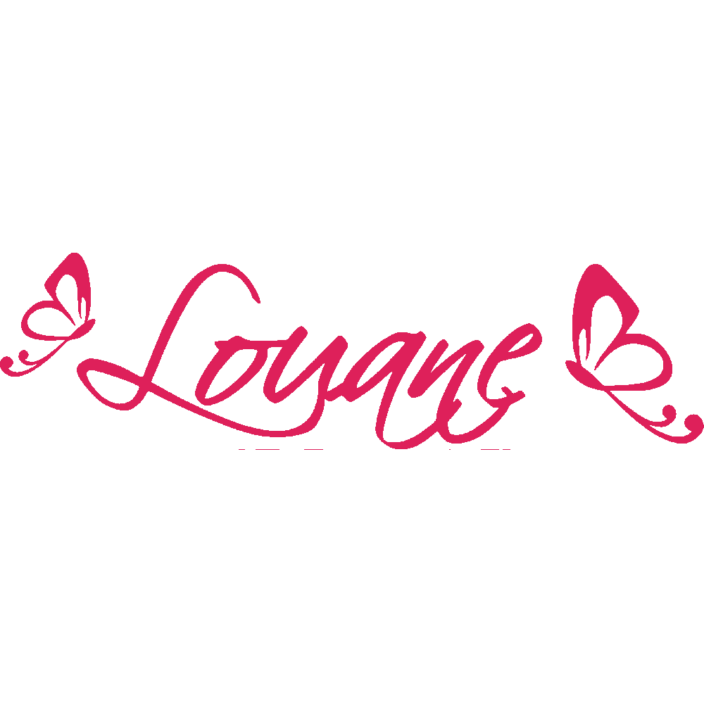Wall sticker: customization of Louane Papillons