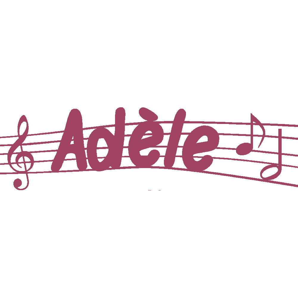 Sticker mural: personnalisation de Adèle Musique