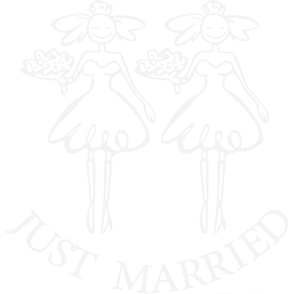 Muur sticker: aanpassing van Just Married - Femmes