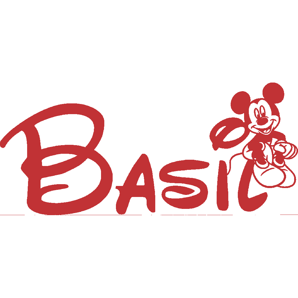 Sticker mural: personnalisation de Basil Mickey