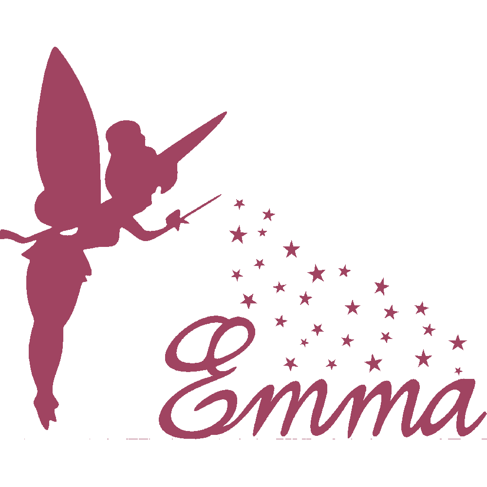 Muur sticker: aanpassing van Emma Fe Clochette Etoiles 3