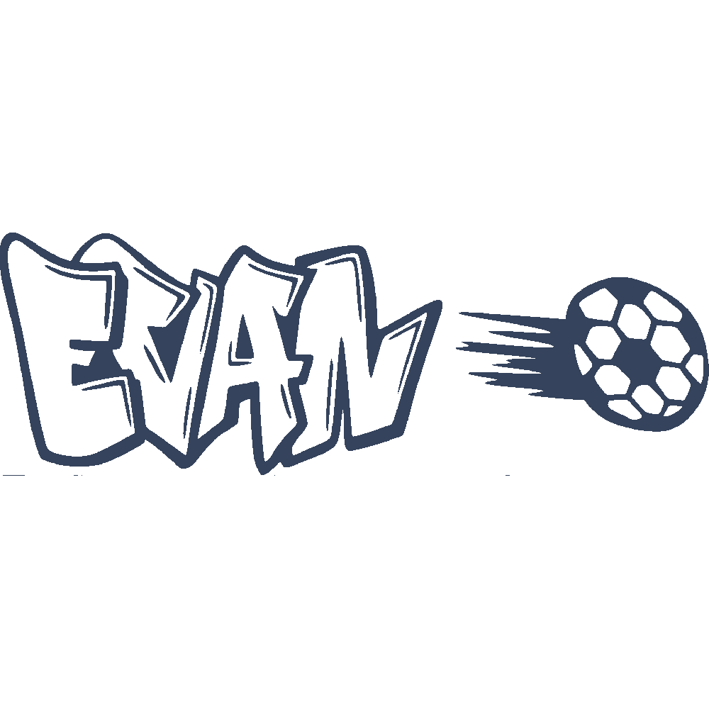 Muur sticker: aanpassing van Evan Graffiti Football