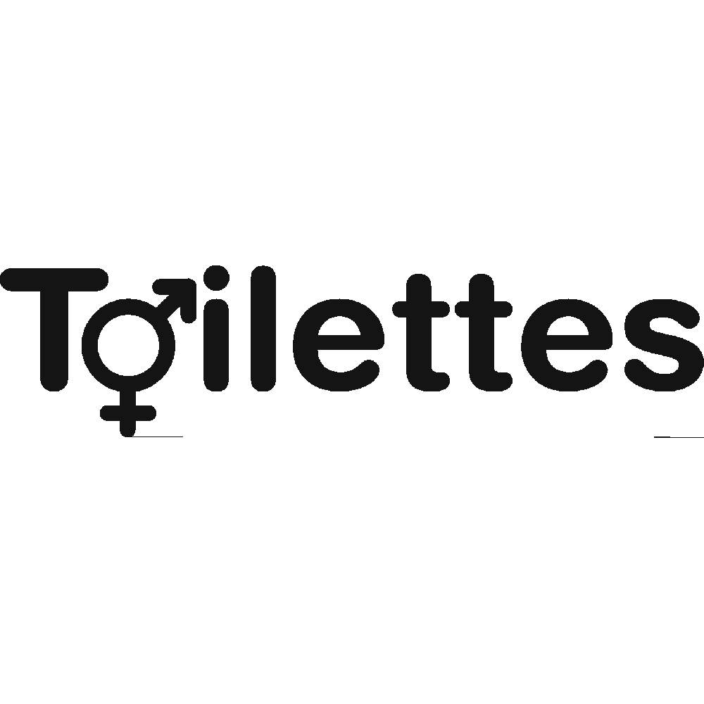 Sticker mural: personnalisation de Toilettes Mixtes
