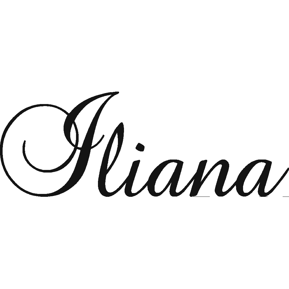 Wall sticker: customization of Iliana Scripty