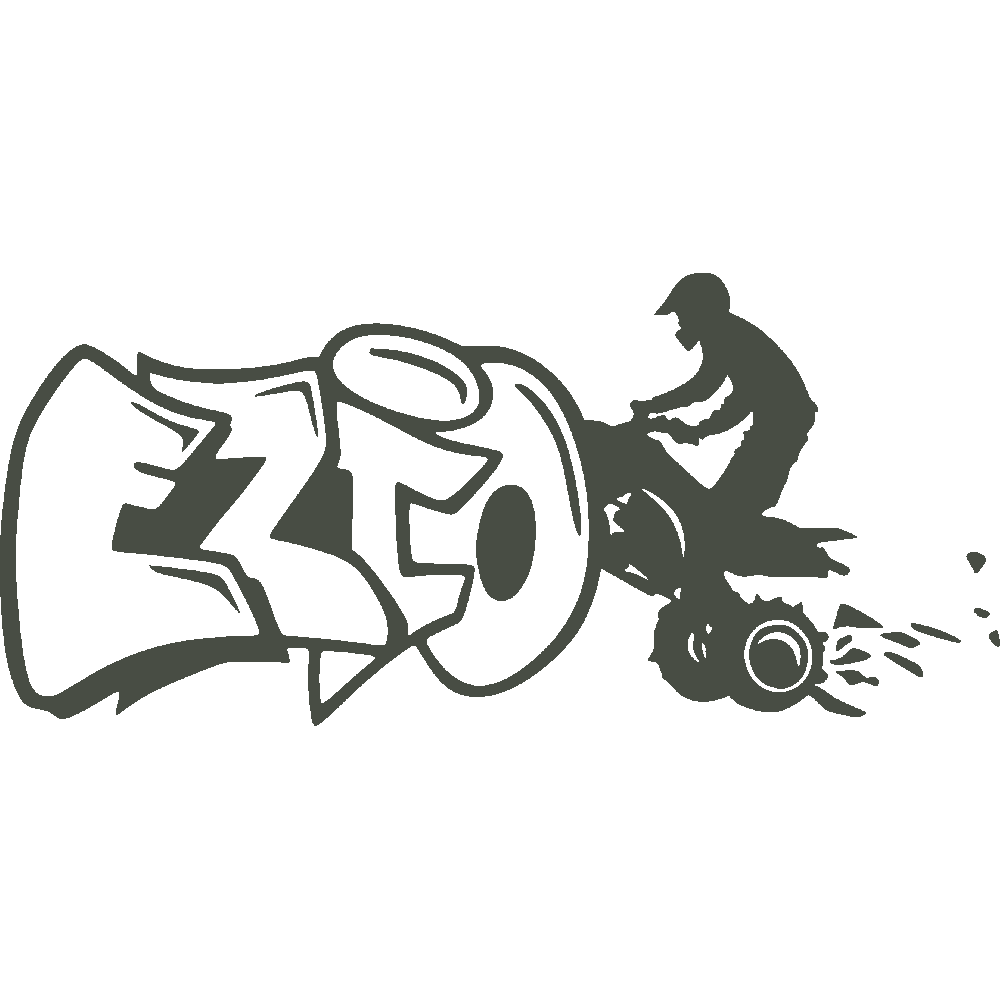 Muur sticker: aanpassing van Ezio Graffiti Quad