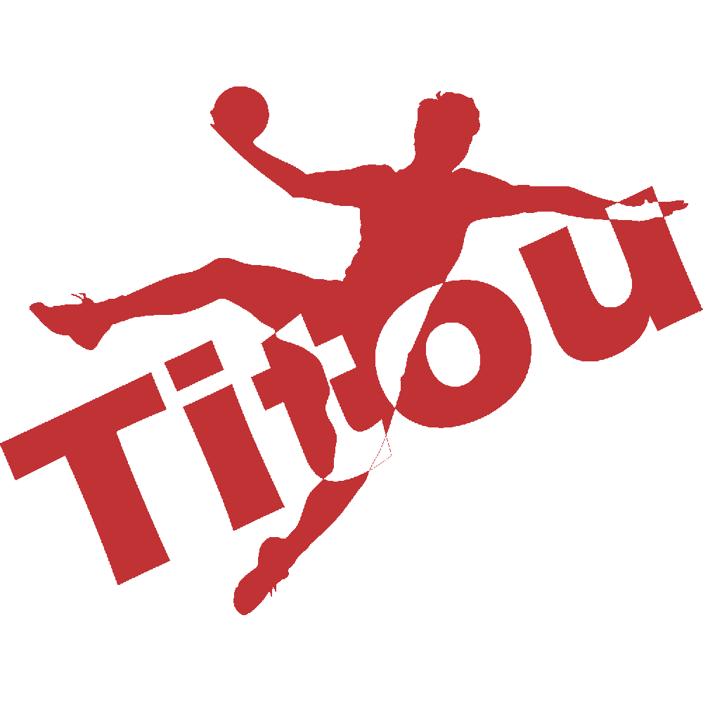 Muur sticker: aanpassing van Titou Handball