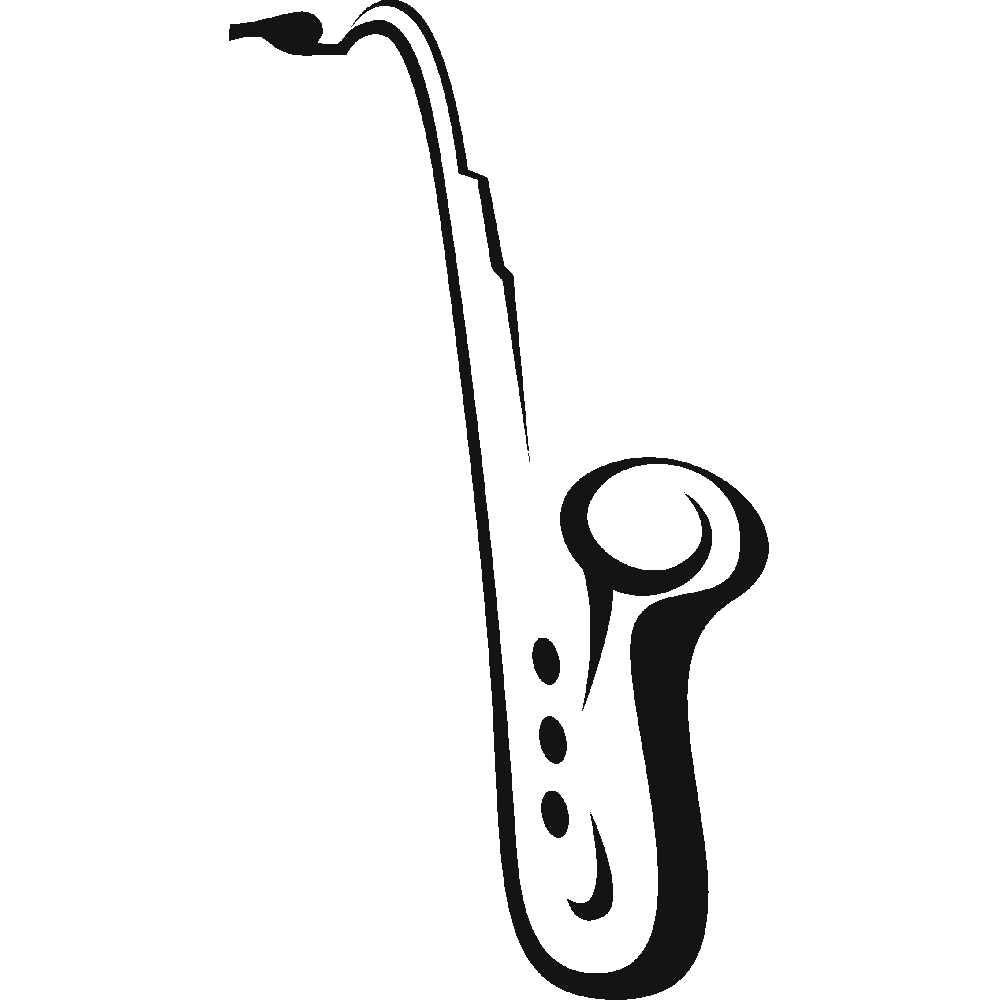Muur sticker: aanpassing van Saxophone