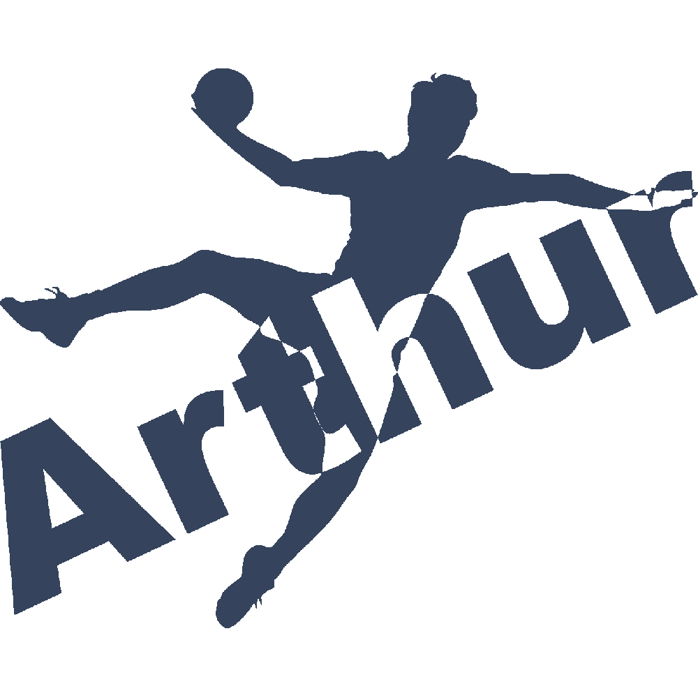 Muur sticker: aanpassing van Arthur Handball
