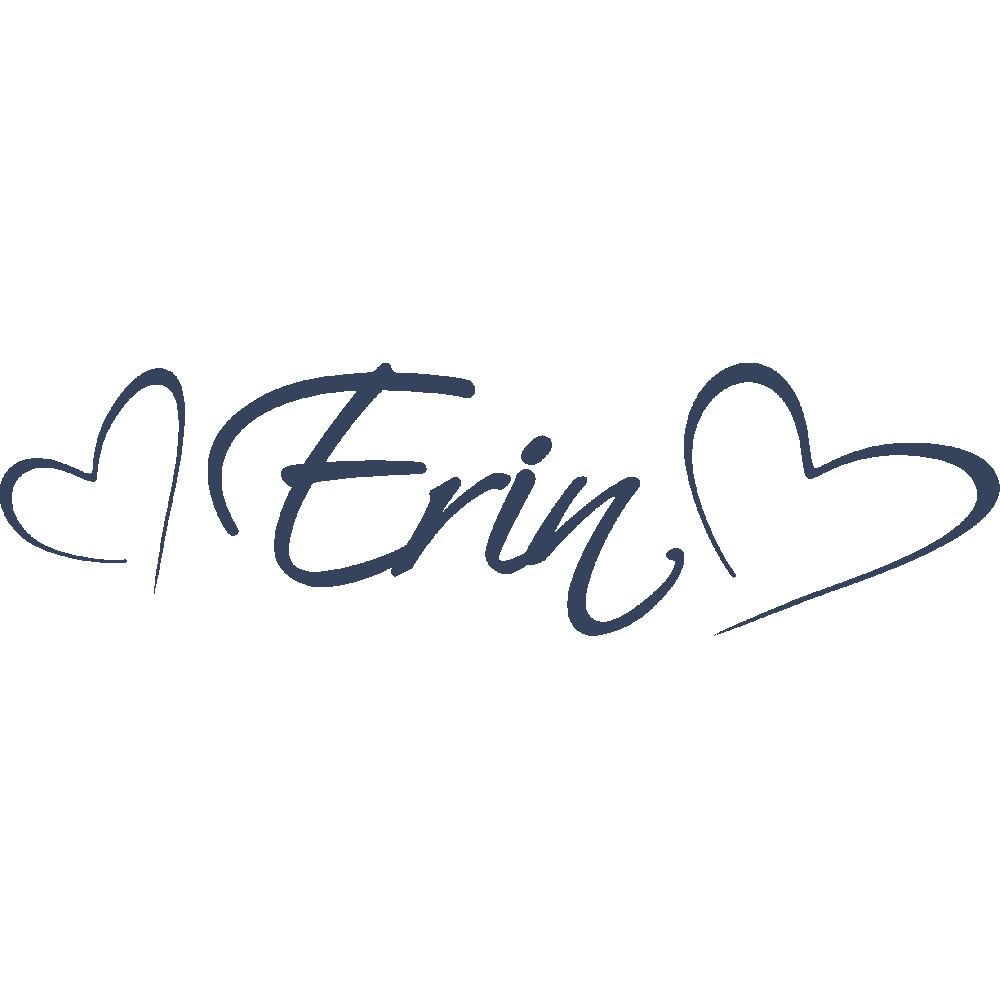 Muur sticker: aanpassing van Erin Script Coeurs