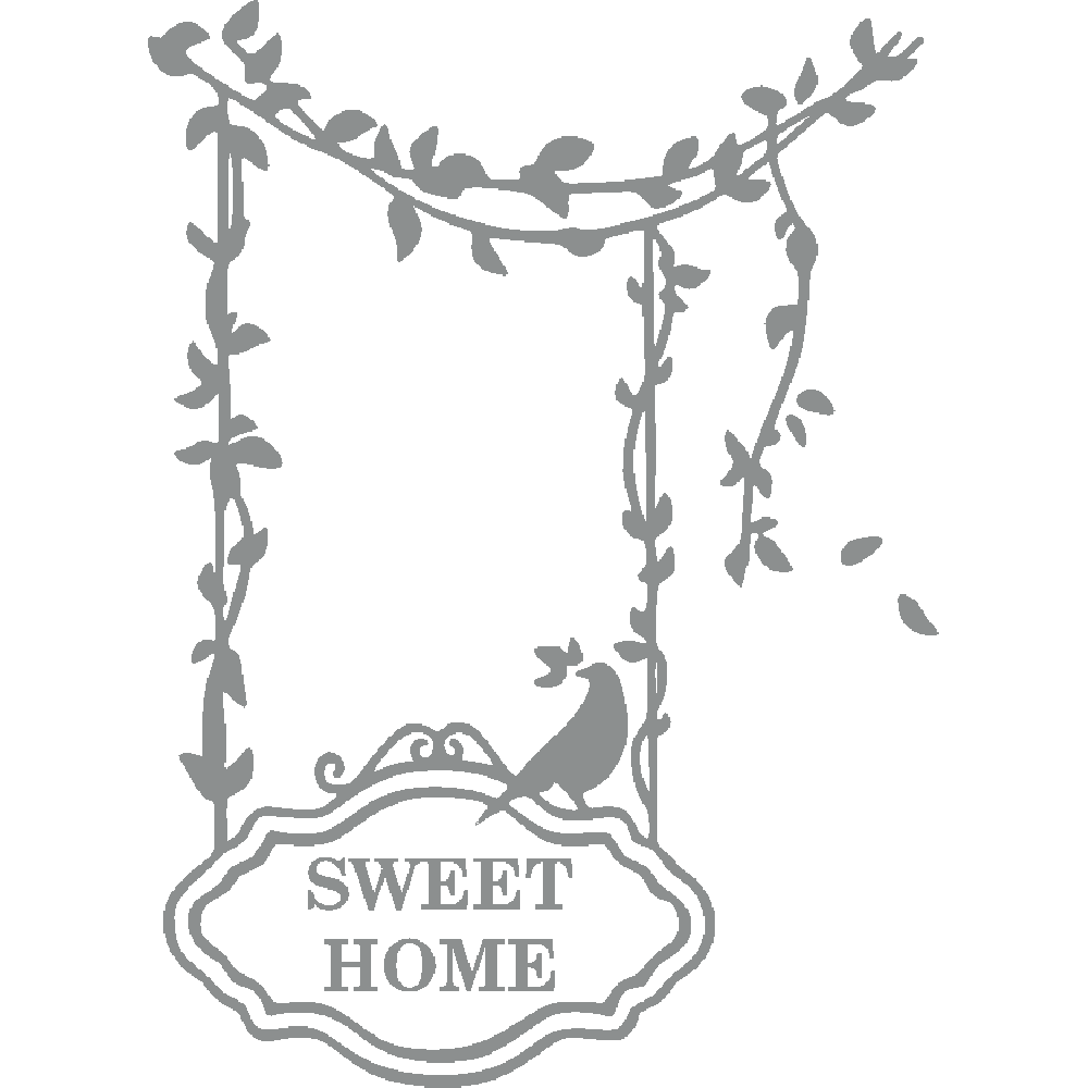 Wall sticker: customization of Sweet Home