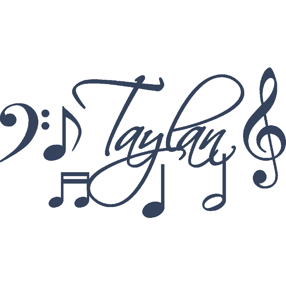 Muur sticker: aanpassing van Taylan Script Musique