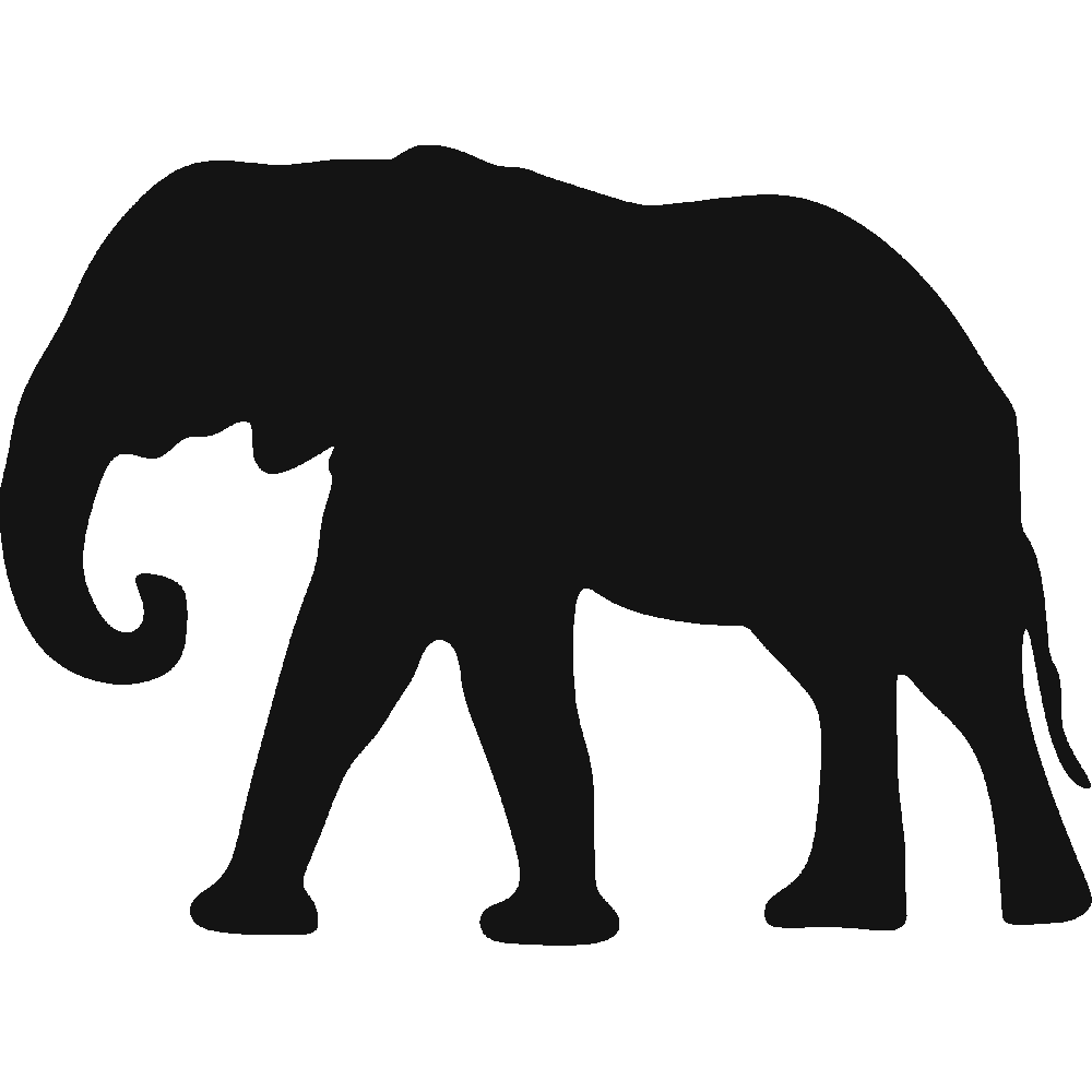 Muur sticker: aanpassing van Elphant Silhouette