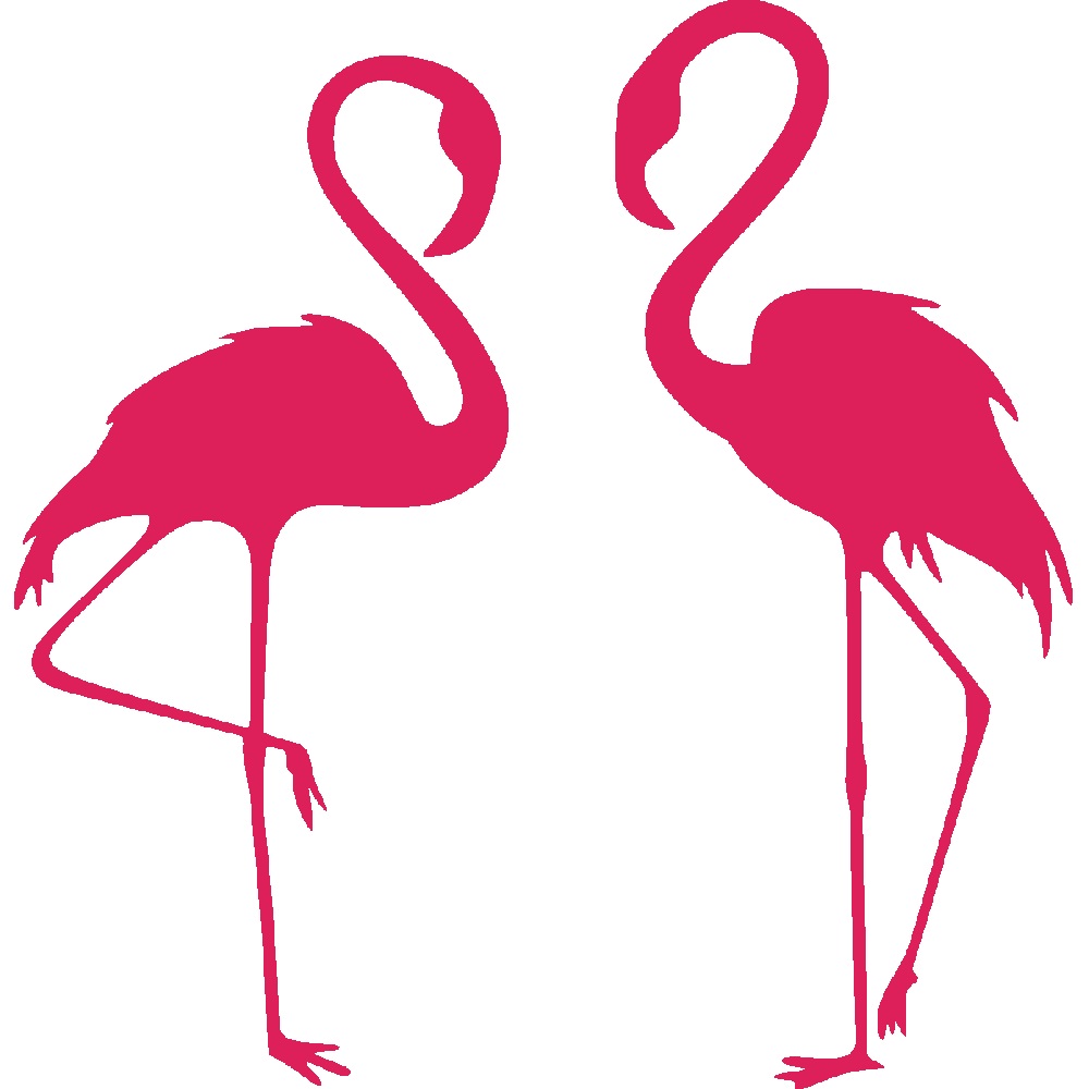 Wall sticker: customization of Flamants Roses - Couple