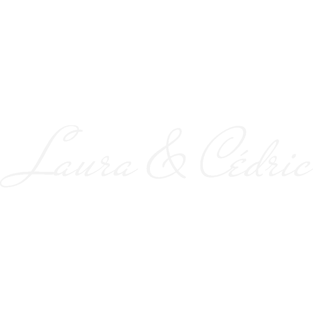 Muur sticker: aanpassing van Laura & Cdric Romantique