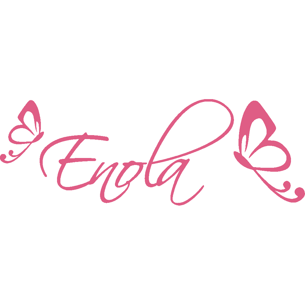 Wall sticker: customization of Enola Papillons