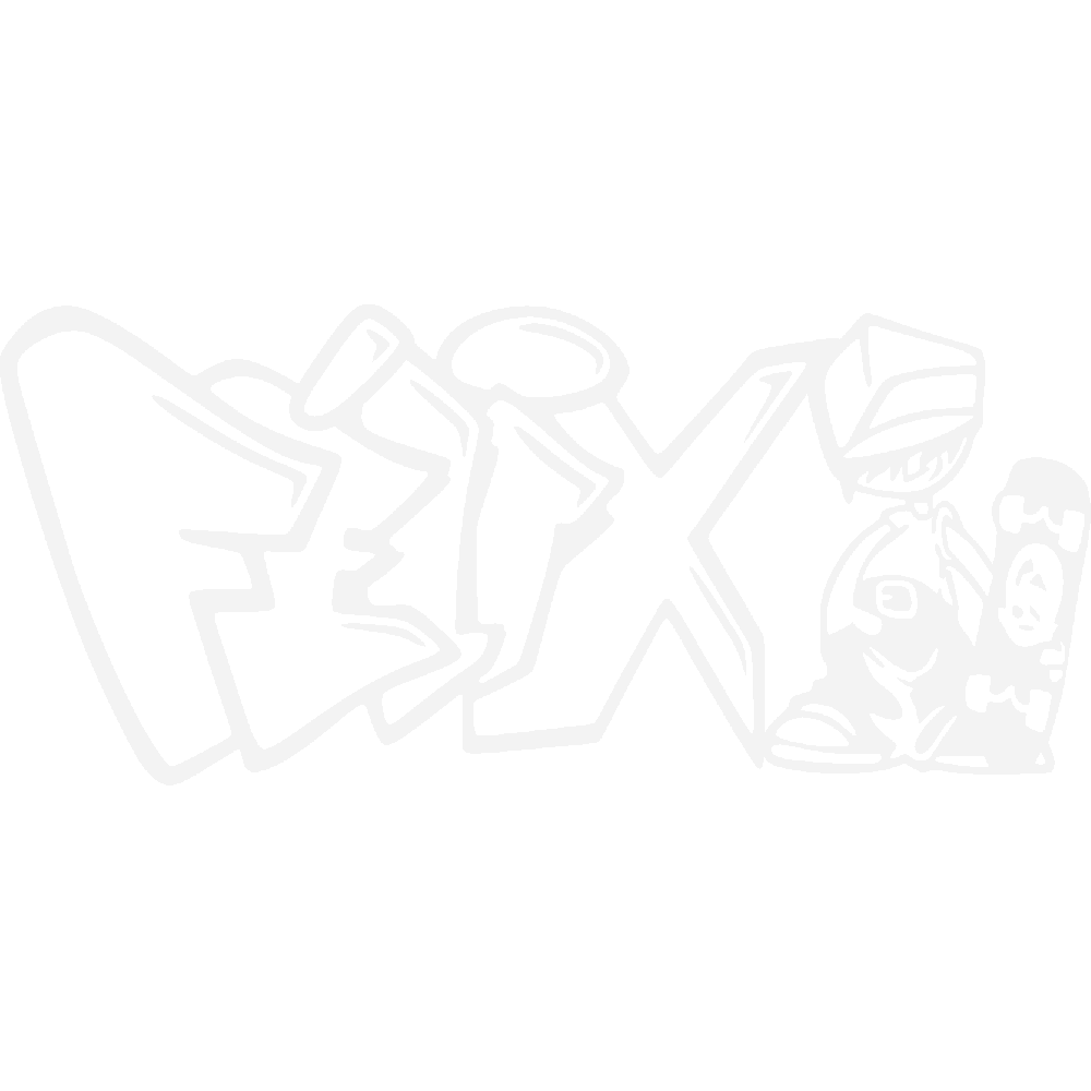 Sticker mural: personnalisation de Flix Graffiti Skater