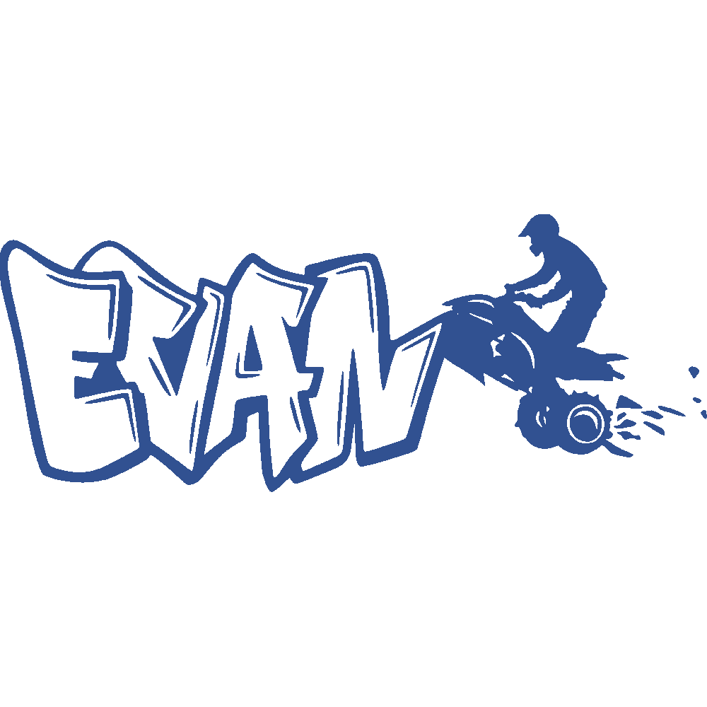 Wall sticker: customization of Evan Graffiti Quad