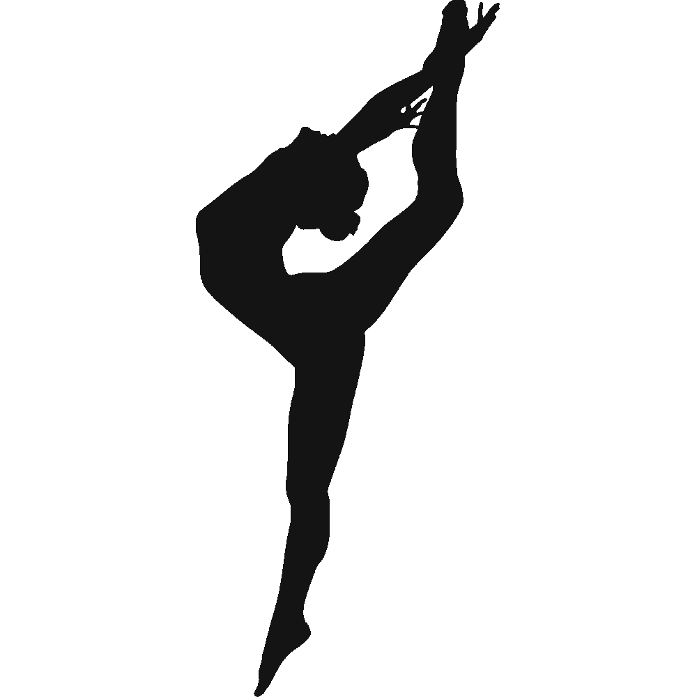 Muur sticker: aanpassing van Gymnaste 02