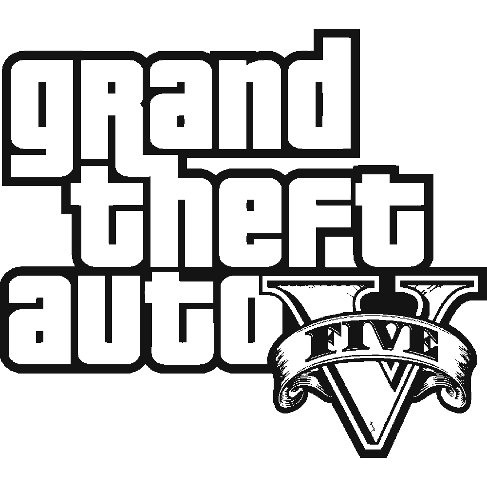 Muur sticker: aanpassing van GTA V - Logo