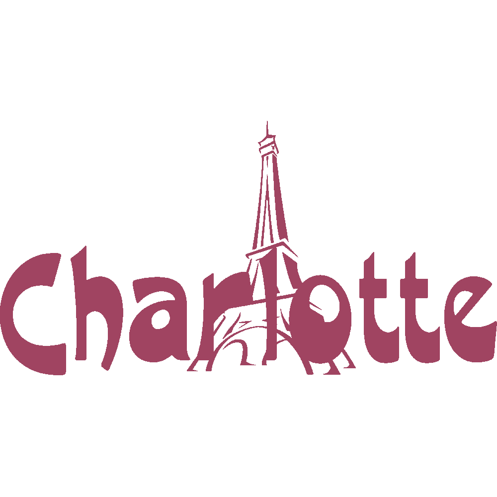 Wall sticker: customization of Charlotte Paris
