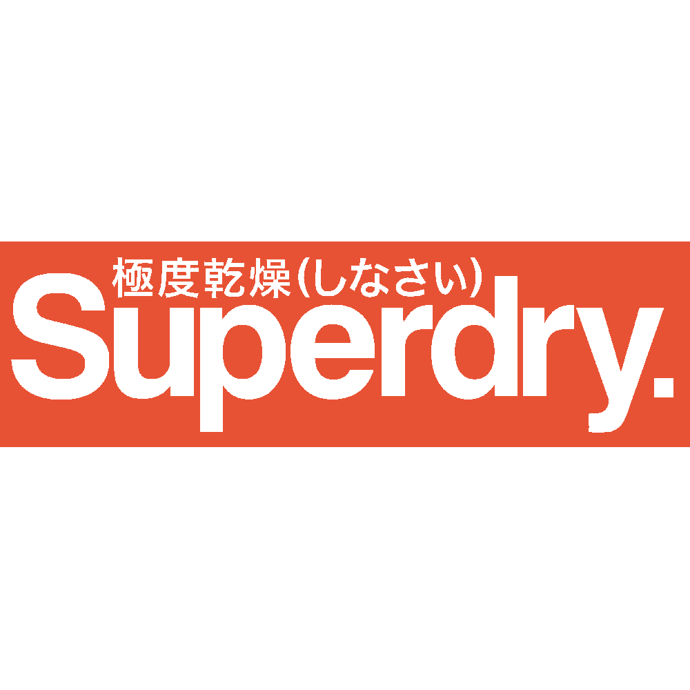 Muur sticker: aanpassing van Superdry Logo
