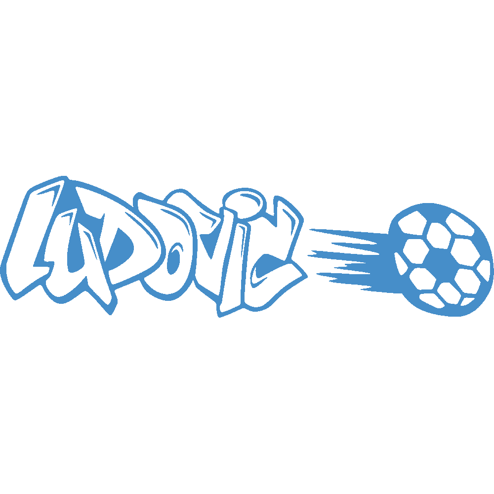 Muur sticker: aanpassing van Ludovic Graffiti Football