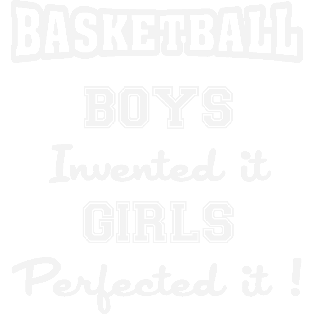 Muur sticker: aanpassing van Basketball Girls Perfected It