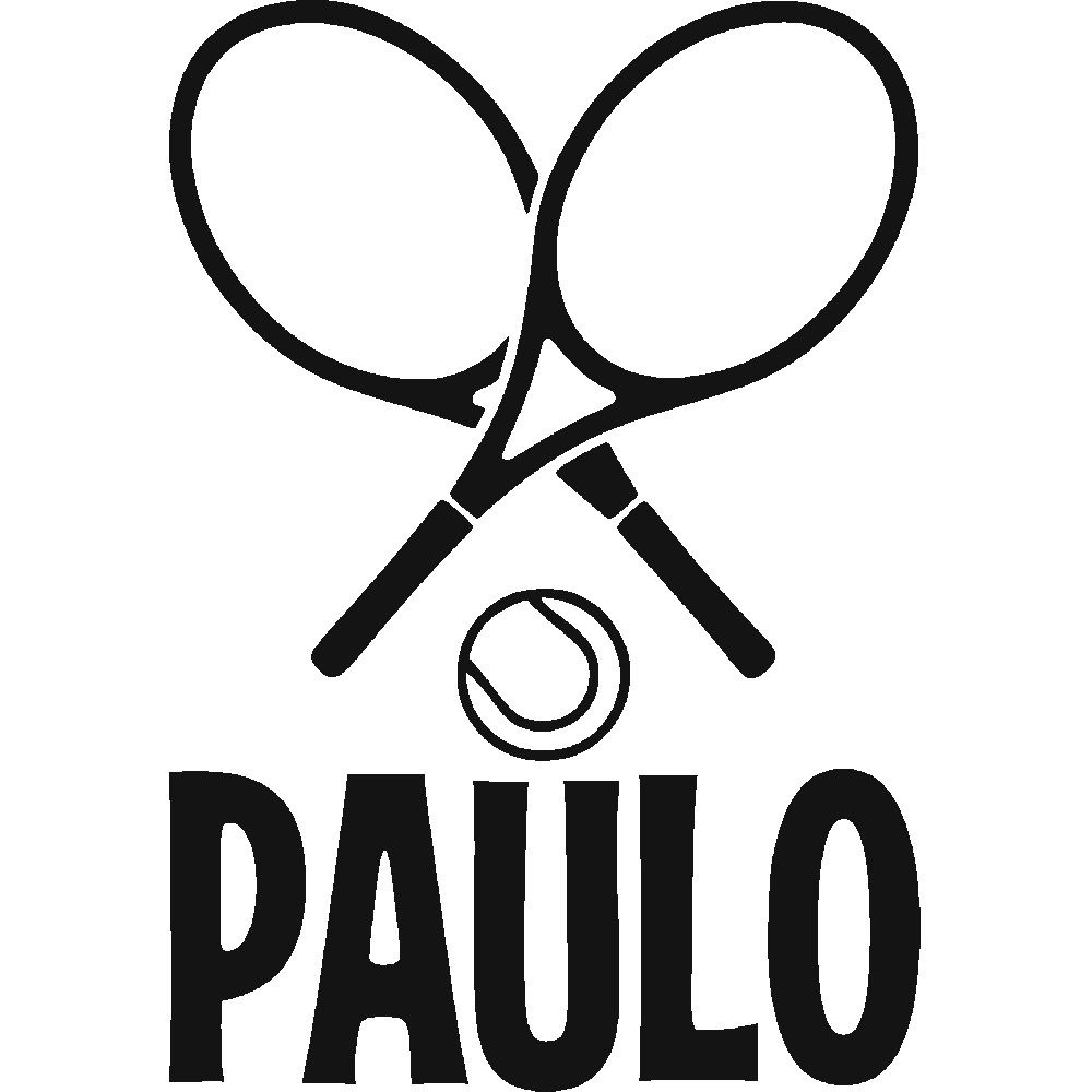 Sticker mural: personnalisation de Paulo Raquettes de Tennis
