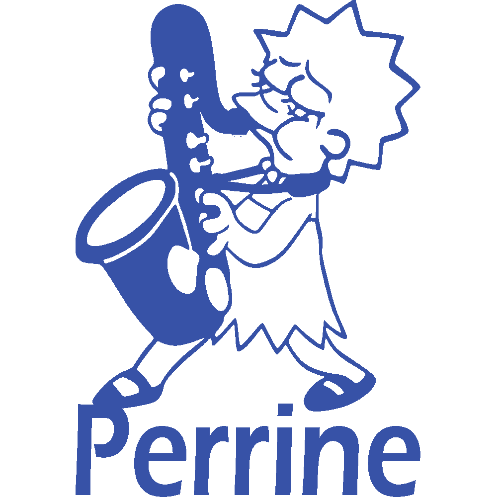 Wall sticker: customization of Perrine Lisa Simpsons Saxo
