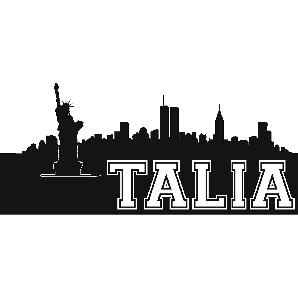 Wall sticker: customization of Talia New York
