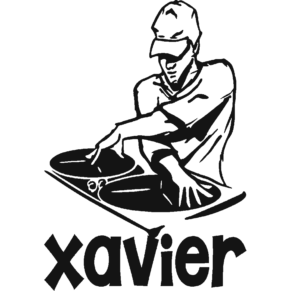 Sticker mural: personnalisation de Xavier DJ