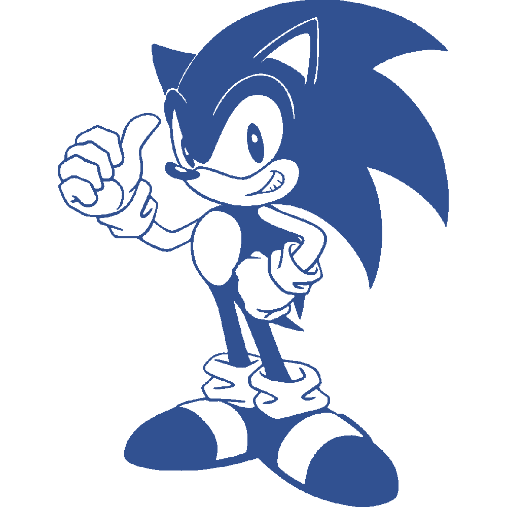 Muur sticker: aanpassing van Sonic 1