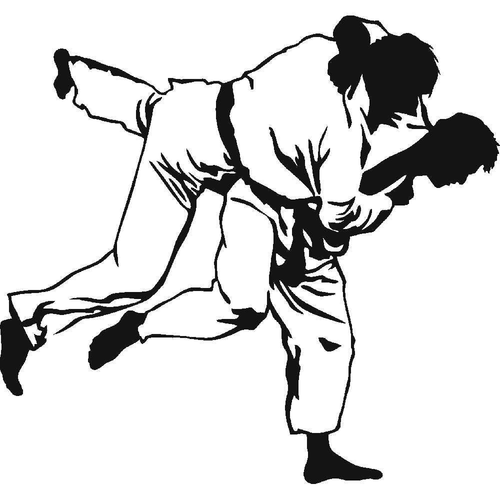 Muur sticker: aanpassing van Judo