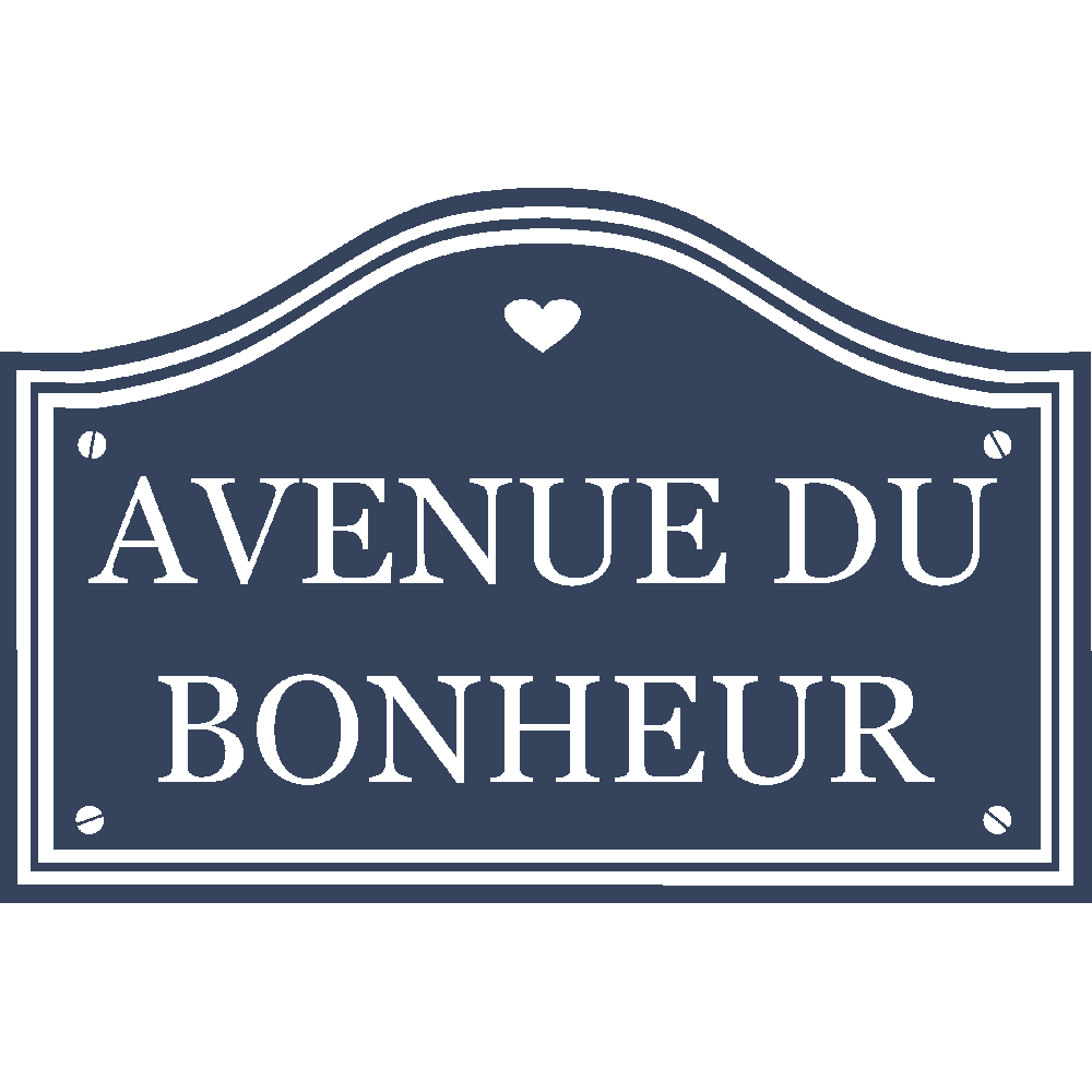 Sticker mural: personnalisation de Avenue du Bonheur