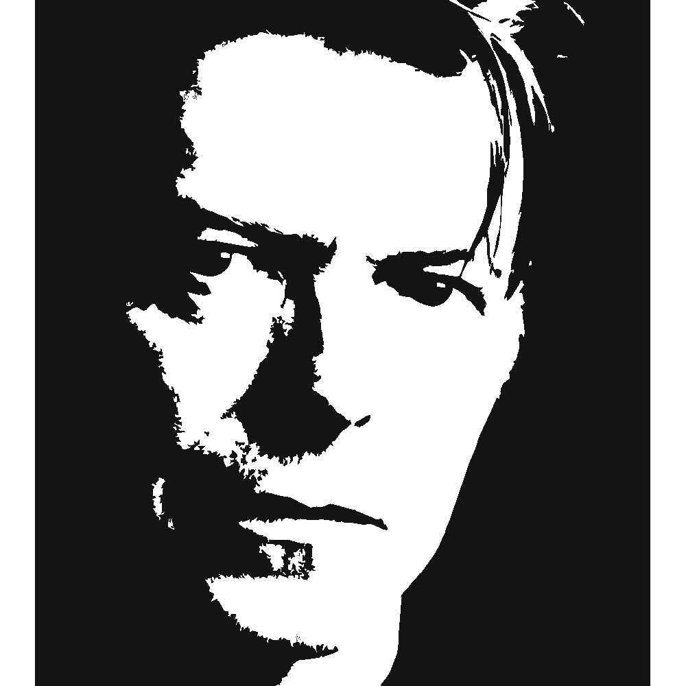 Muur sticker: aanpassing van David Bowie