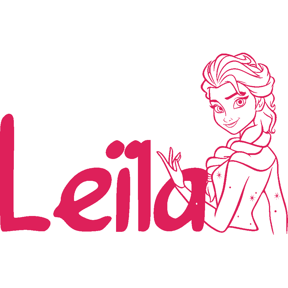 Sticker mural: personnalisation de Lela Reine des Neiges